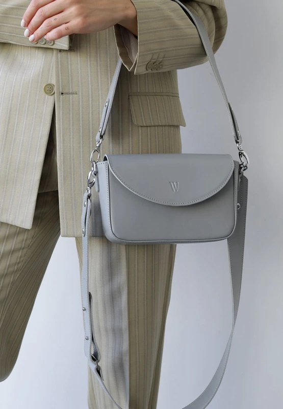 Жіноча шкіряна сумка Molly сіра