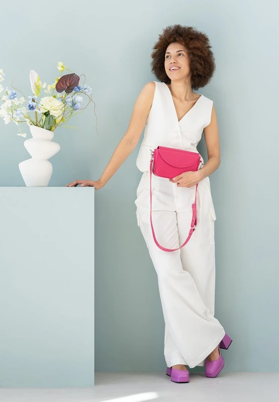 Жіноча шкіряна сумка Molly фуксія