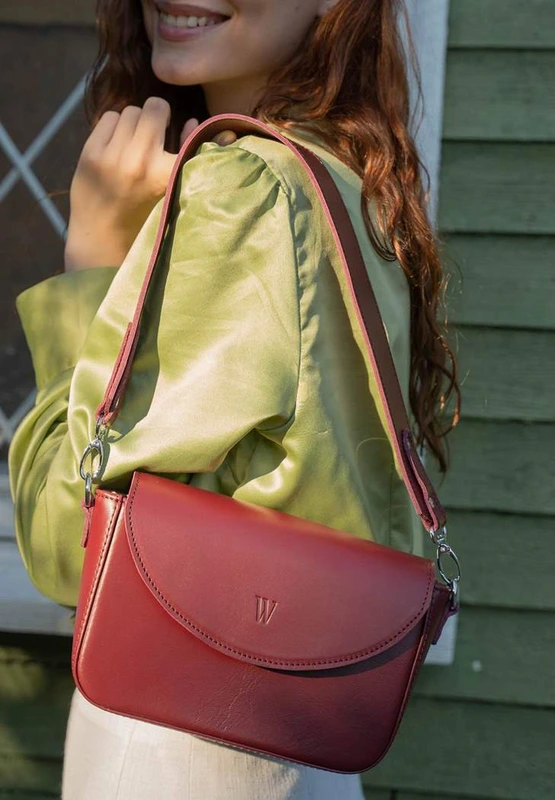 Жіноча шкіряна сумка Molly бордова