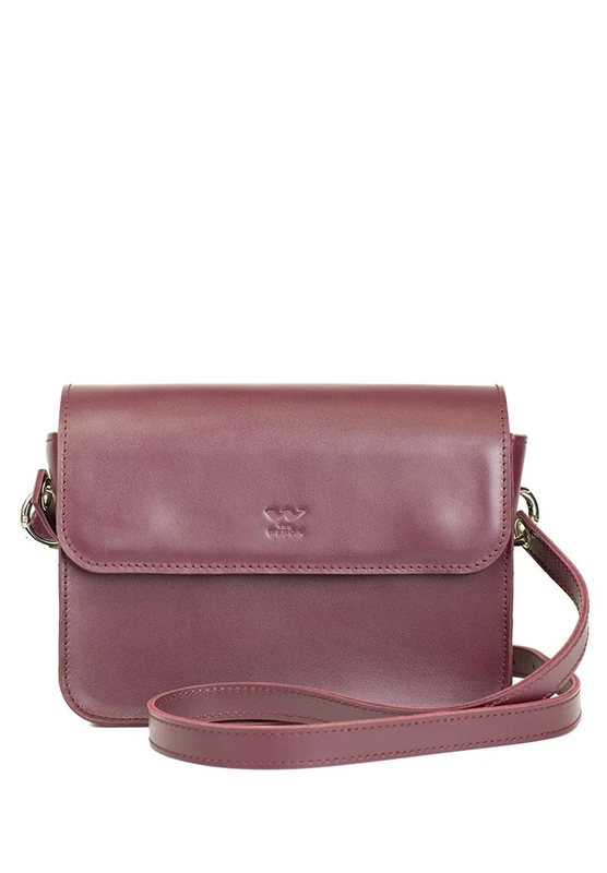 Жіноча шкіряна міні сумка Moment бордова (TW-Moment-mars) — The Wings