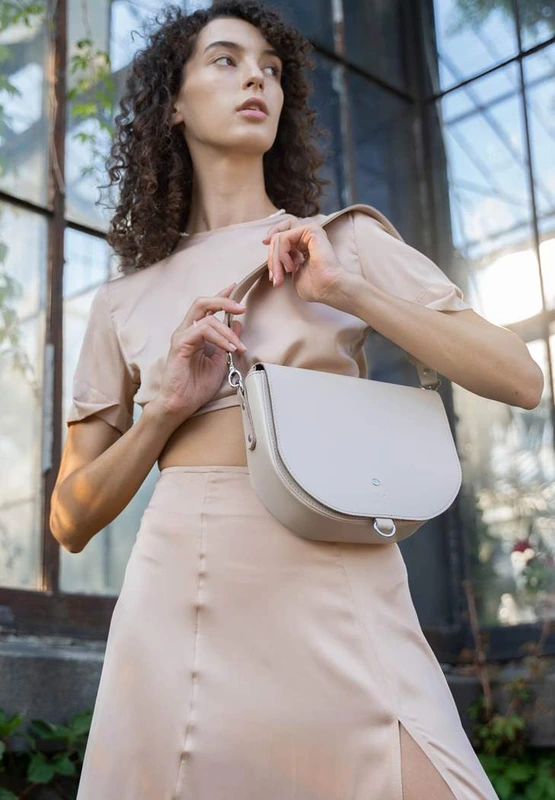 Жіноча шкіряна сумка Ruby L ясно-бежева