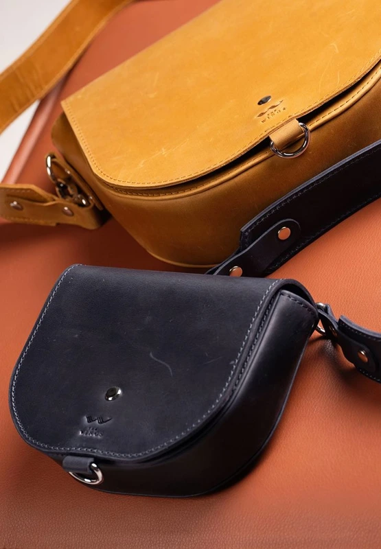 Жіноча шкіряна сумка Ruby S синя вінтажна