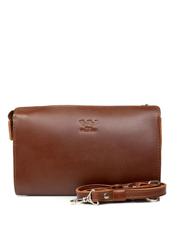 Шкіряний млатч світло-коричневий