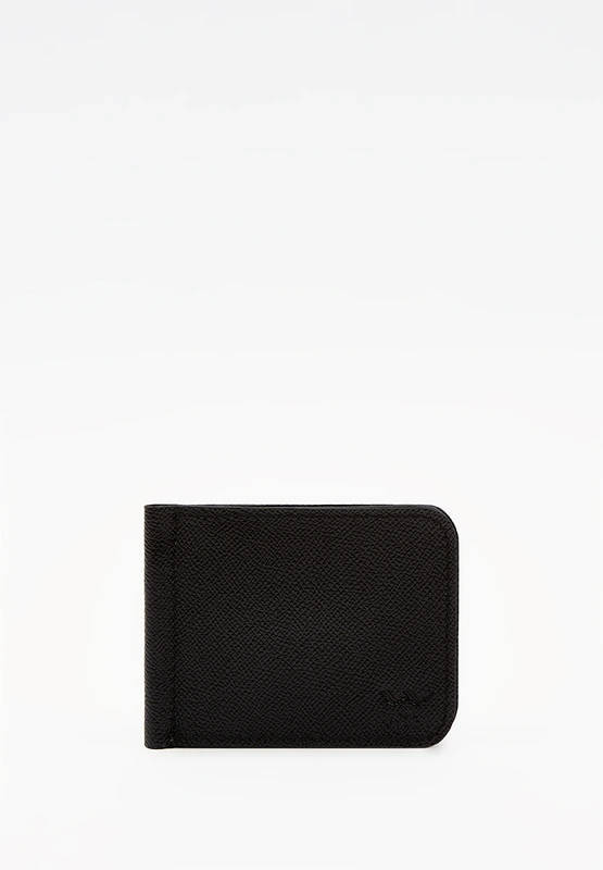 Затиск для грошей чорний Саф'яно