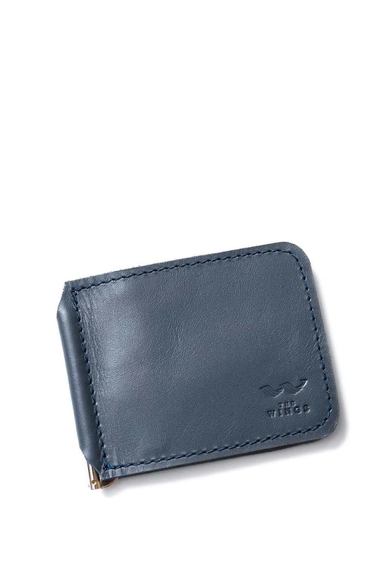 Затиск для грошей темно-синій