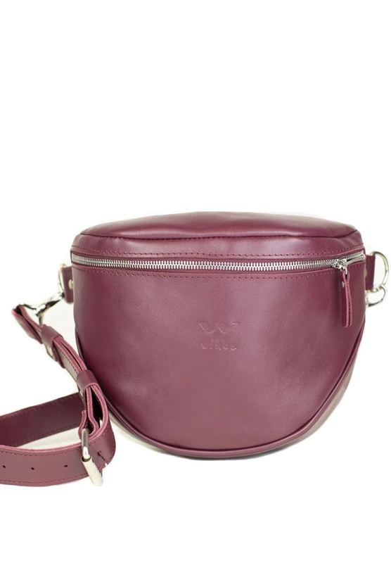 Шкіряна сумка поясна-кроссбоді Vacation бордова (TW-Vacation-vin) — The Wings