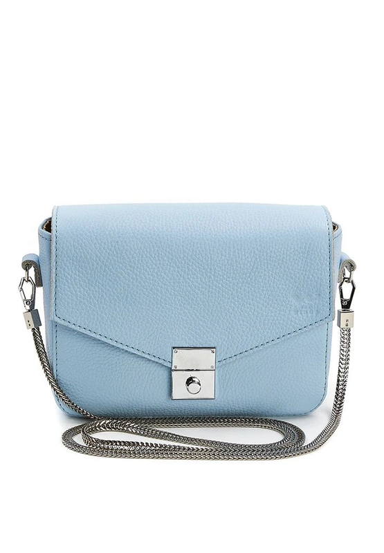 Жіноча шкіряна сумочка Yoko блакитна флотар