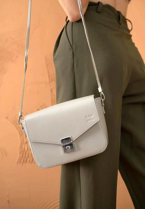 Жіноча шкіряна сумочка Yoko сіра