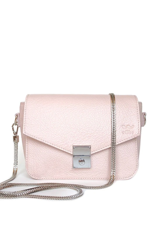 Жіноча шкіряна сумочка Yoko пудрова