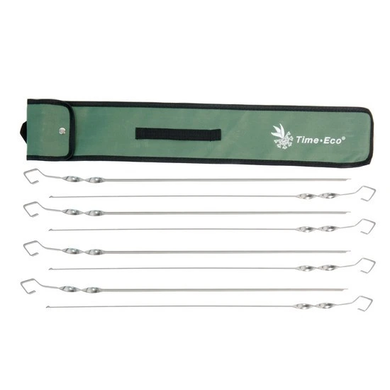 Комплект шампурів нерж.сталь, 8 шт в чохлі, JR 008 — Time Eco