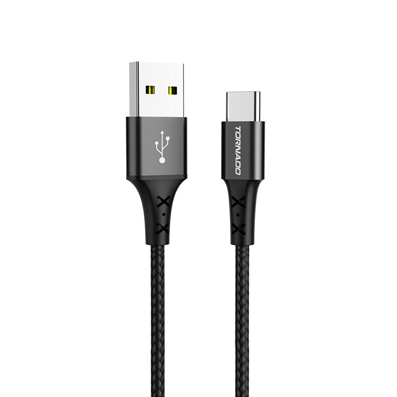 Кабель Tornado TX16 USB – Type-C (3A/1м)- чорний — Tornado