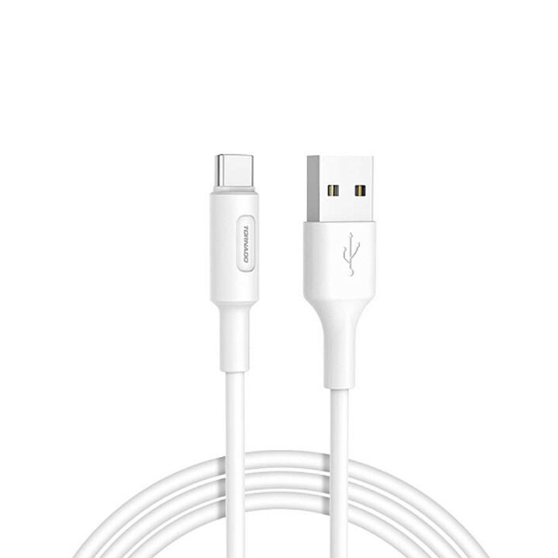 Кабель Tornado TX8 USB – Type-C (3A/1м)- білий — Tornado