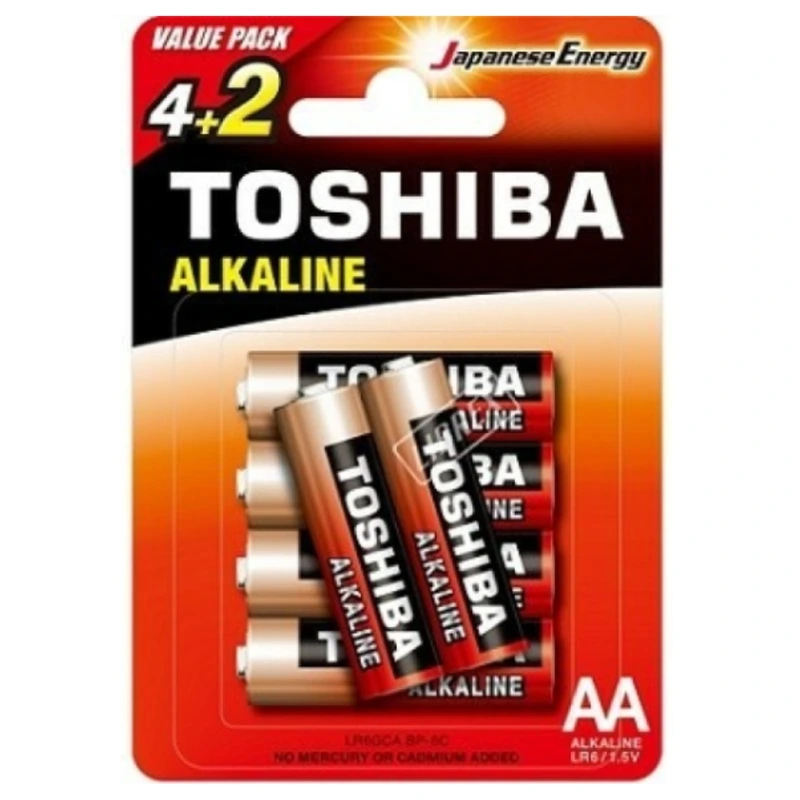 Батарейка Toshiba LR6 Red Alkaline (6шт) — Toshiba
