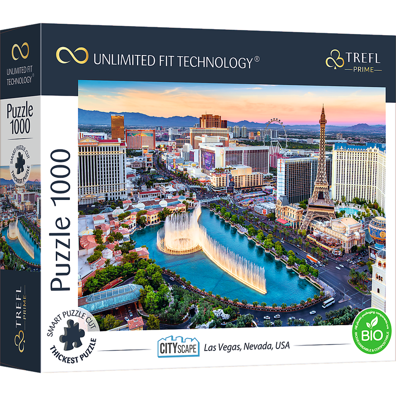 *Пазли - (1000 елм.) - Безмежна колекція: "Лас-Вегас Невада, США" / Trefl