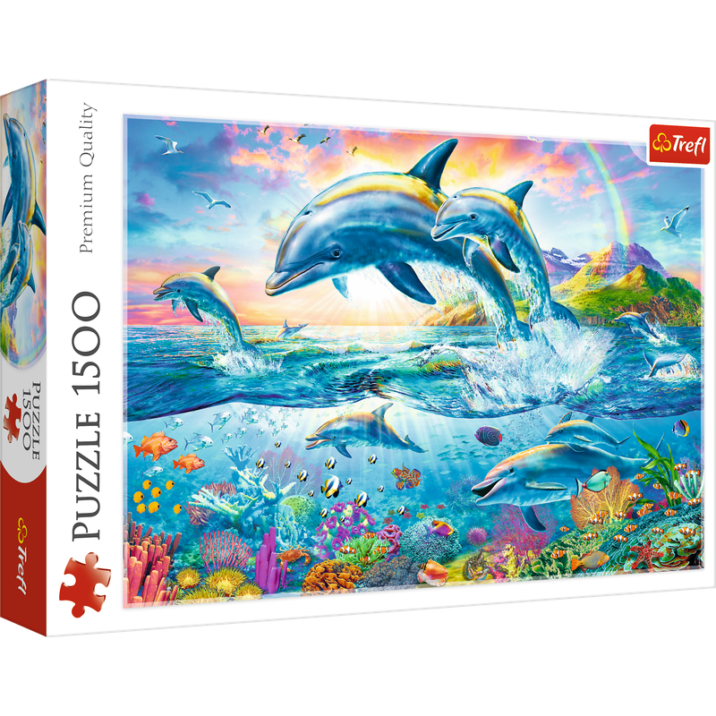 Пазли - (1500 елм.) - "Дельфіни" / Trefl