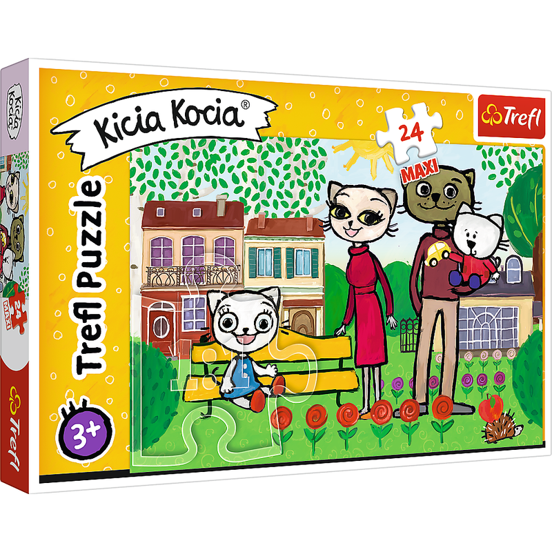 Пазли - (24 елм. MАХІ) - "Веселощі котика" / Кіця мура