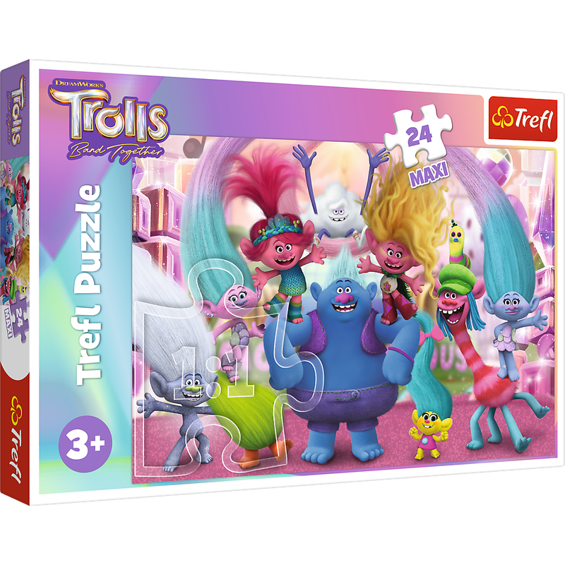 Пазли - (24 елм. MАХІ) - "У світі тролів"/Trefl