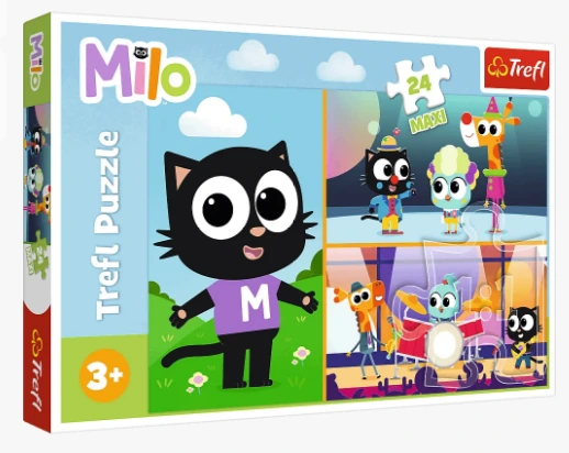 Пазли - (24 елм. MAXI) - "Пригоди котика"/Trefl