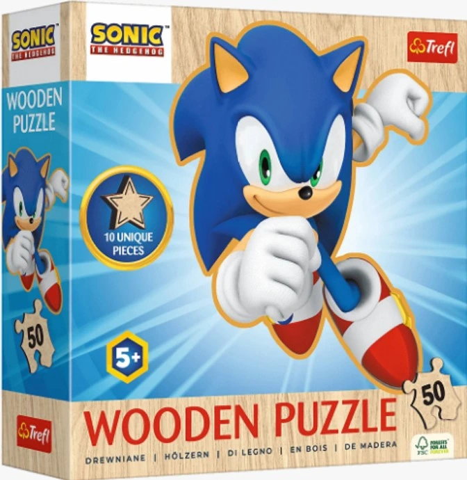 Дерев'яний пазл Щасливий Сонік (50)