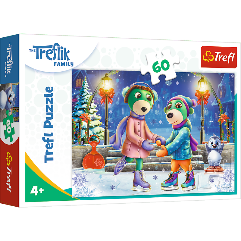 Пазли - (60 елм.) - "Трефлики на катку" /Trefl