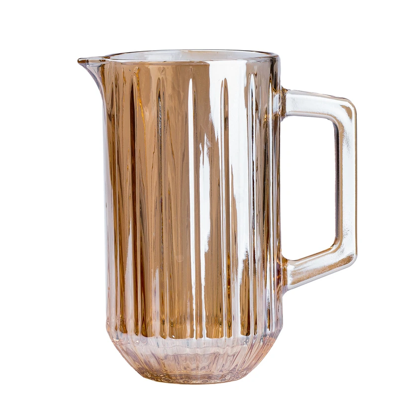 Глечик для напоїв 1.2 л з товстого скла бурштиновий HP524 — TS Kitchen