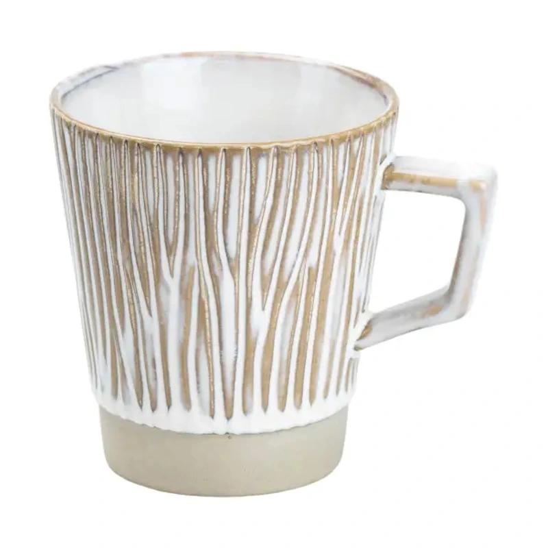 Чашка порцелянова для чаю та кави 300 мл у стилі ретро Коричнева HP7208BR — TS Kitchen