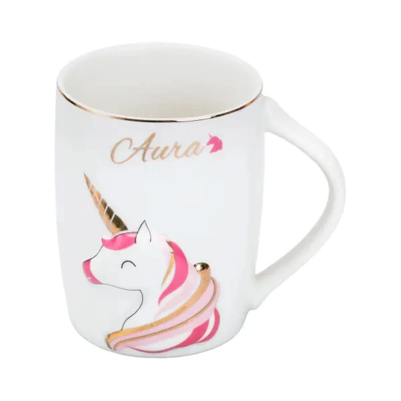 Чашка порцелянова з малюнком єдинорога 400 мл Aura HP7187P
