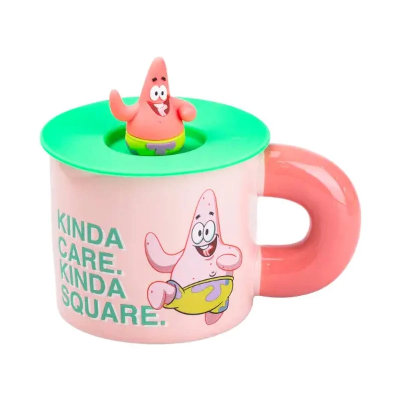 Чашка порцелянова з кришкою "Патрік Стар" 400 мл Patrick Star HP7216P — TS Kitchen