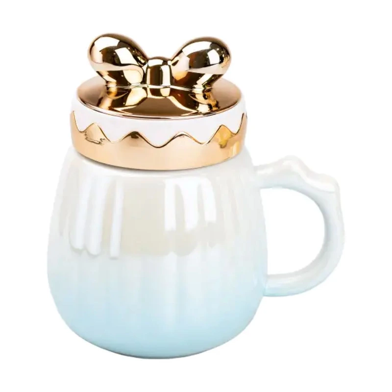 Чашка порцелянова 500 мл із кришкою Блакитна HP7194BL — TS Kitchen