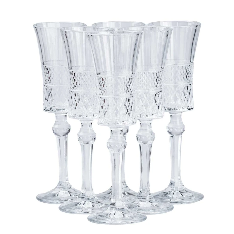 Келихи для шампанського на високій ніжці 6 штук по 145 мл HP51B — TS Kitchen