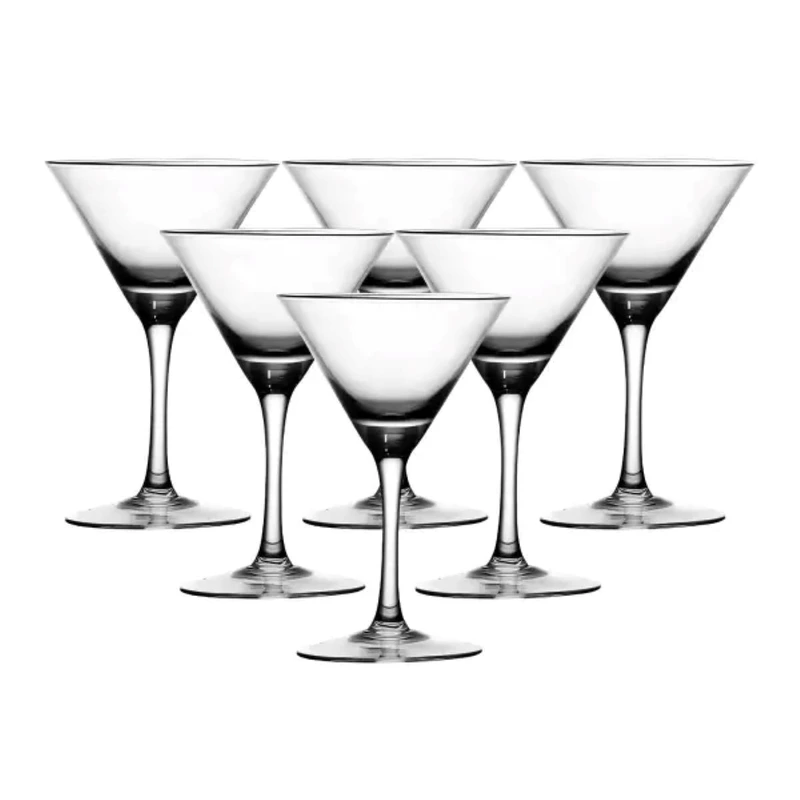 Набір келихів на високій ніжці 6 штук по 190 мл 6 штук для мартіні HP563 — TS Kitchen