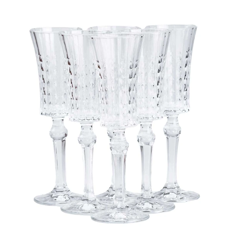 Келихи для шампанського на високій ніжці 6 штук HP51A — TS Kitchen