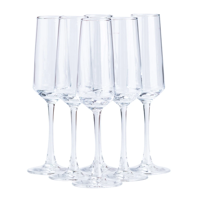 Келихи для шампанського на високій ніжці 6 шт HP564 — TS Kitchen