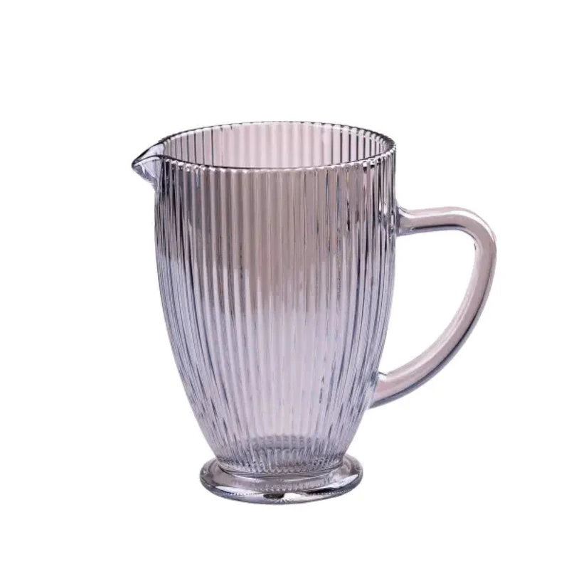 Глечик для напоїв ребристий 1,2 л з товстого скла блакитний HP7118BL — TS Kitchen