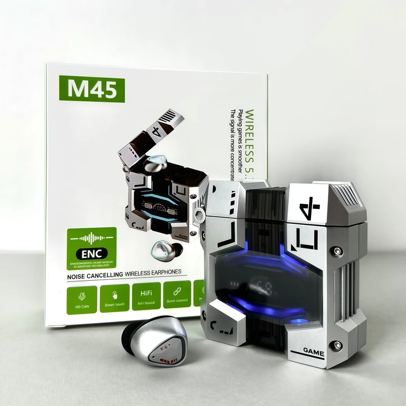 Бездротові навушники M45 series, EarBuds, Smart Case (Срібний) — Smart TWS