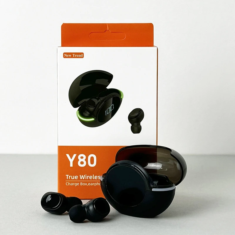 Бездротові навушники Y80 series, EarBuds, Smart Case (Чорні) — Smart TWS