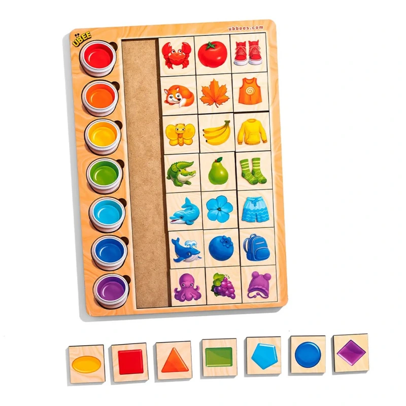 Дерев'яний пазл-вкладиш "Асоціації кольори" (ПСД268) PSD268 — Ubumblebees