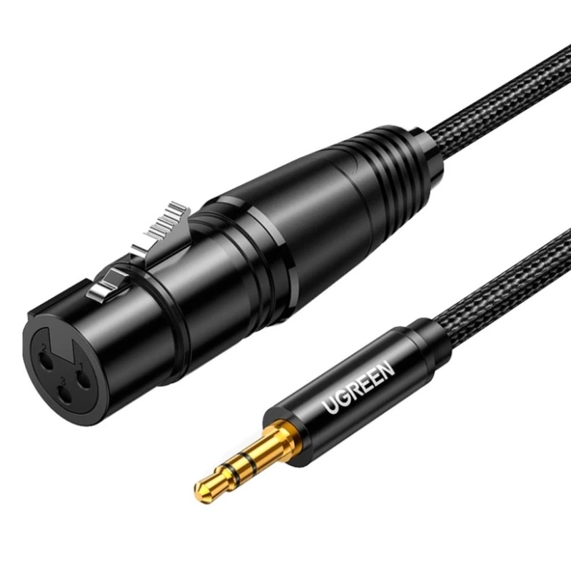 Аудіокабель UGREEN AV182 3.5mm Three-Pole Male to XLR Female Audio Cable 2m