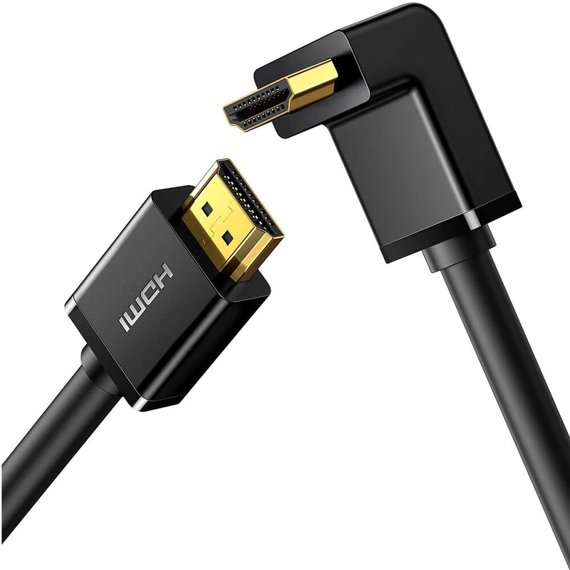 Кабель UGREEN HDMI 4K Cable Male to Male 90 Degree Black 1m — UGREEN