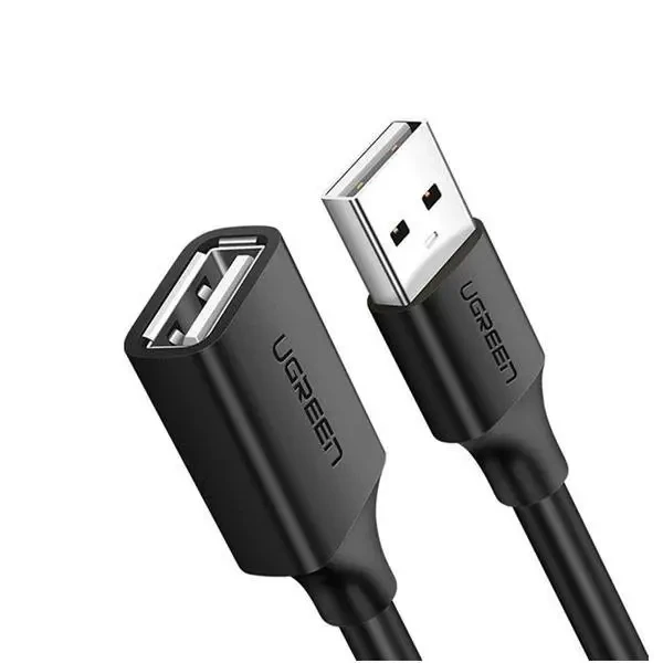 Кабель UGREEN US103 USB 2.0 A Male to A Female Cable 1.5m (Black)(UGR-10315) — UGREEN