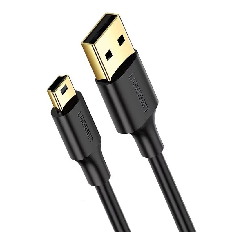 Кабель UGREEN USB 2.0 A Male to Mini 5 Pin Male Cable 3m (Black) — UGREEN