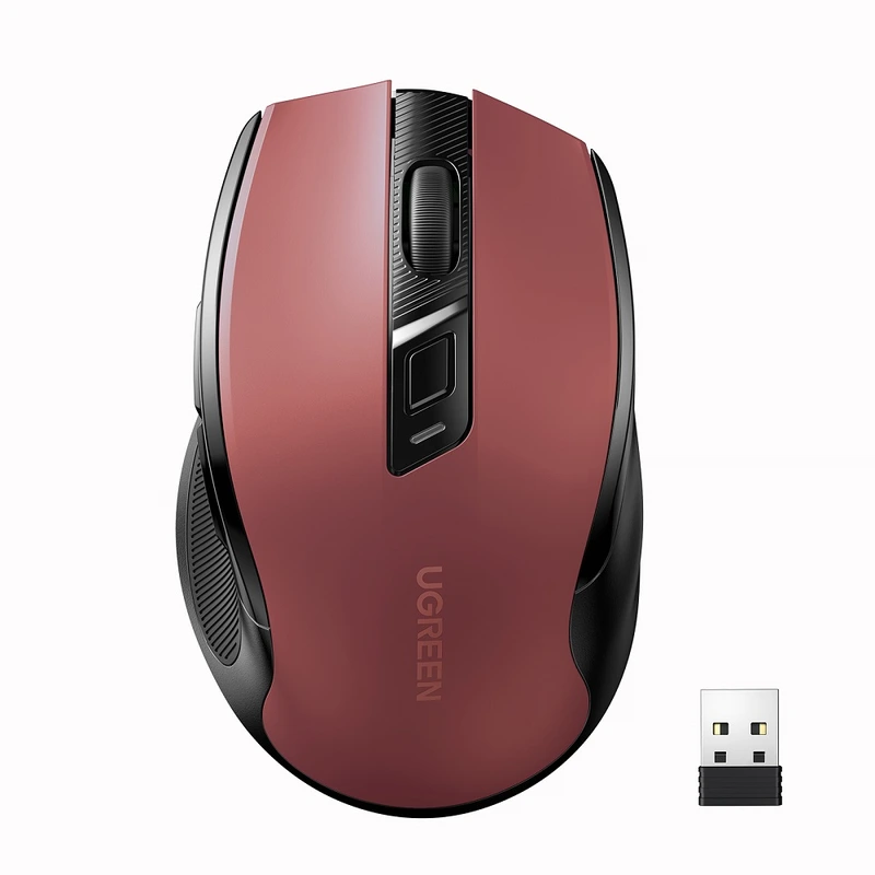 Маніпулятор миша бездротова UGREEN MU006 Ergonomic Wireless Mouse Red — UGREEN
