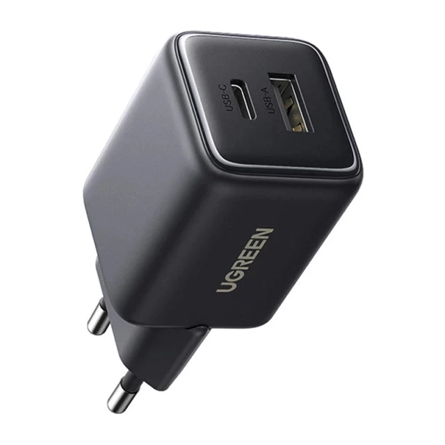Мережевий зарядний пристрій UGREEN X514 20W 2-Port GaN Fast Charger EU black