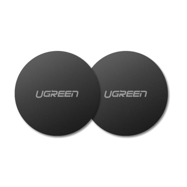 Пластина для магнітного тримача UGREEN LP123 Rounded Metal Plate for Magnetic Phone Stand 2 Pack (Black) — UGREEN
