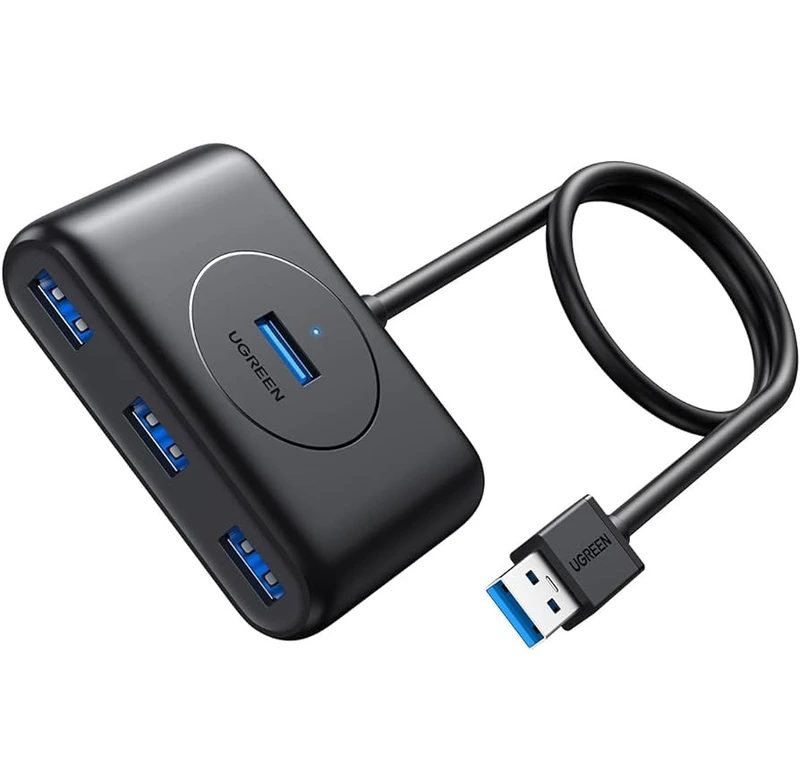 USB-хаб UGREEN CR113 USB 3.0 Hub  1m (Black) (UGR-20291) — UGREEN