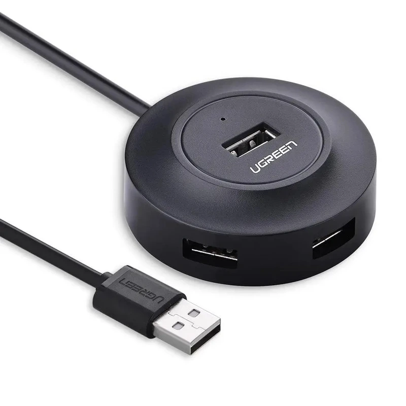 USB-хаб UGREEN USB 2.0 Hub 4 Ports 1m (Black) — UGREEN