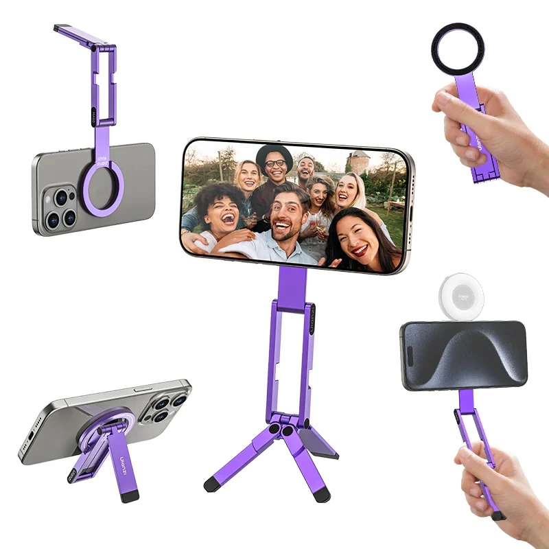 Тримач телефона Ulanzi MA60 Foldable Magnetic Phone Tripod (Purple) — Ulanzi Vijim