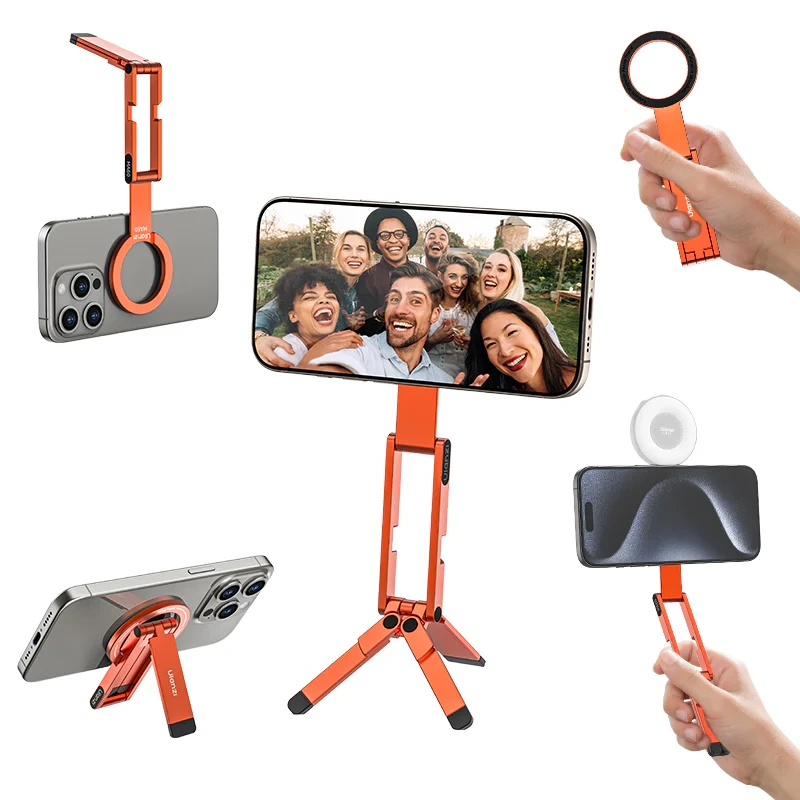 Тримач телефона Ulanzi MA60 Foldable Magnetic Phone Tripod (Orange) — Ulanzi Vijim