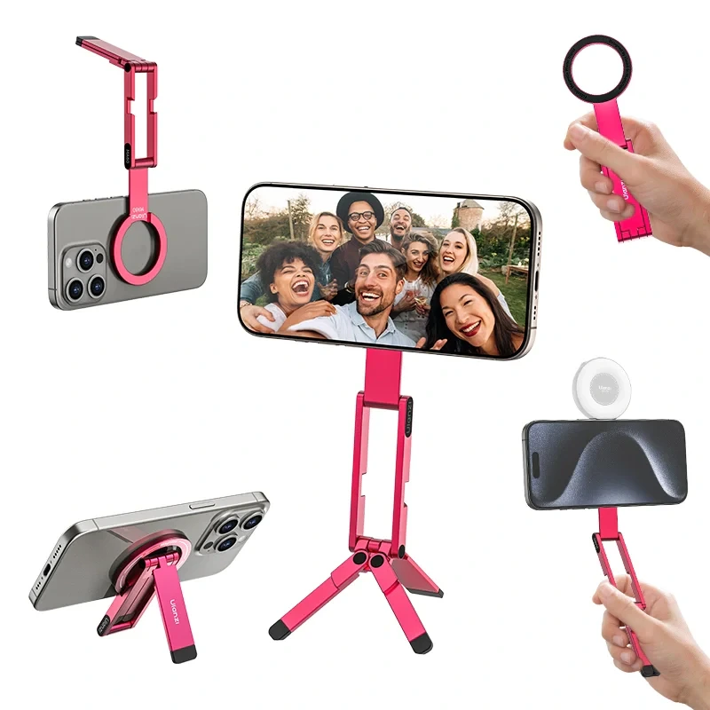 Тримач телефона Ulanzi MA60 Foldable Magnetic Phone Tripod (Pink) — Ulanzi Vijim