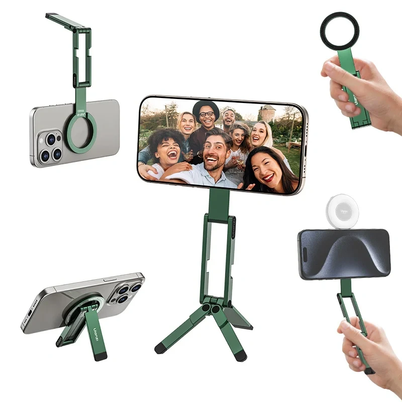Тримач телефона Ulanzi MA60 Foldable Magnetic Phone Tripod (Green) — Ulanzi Vijim
